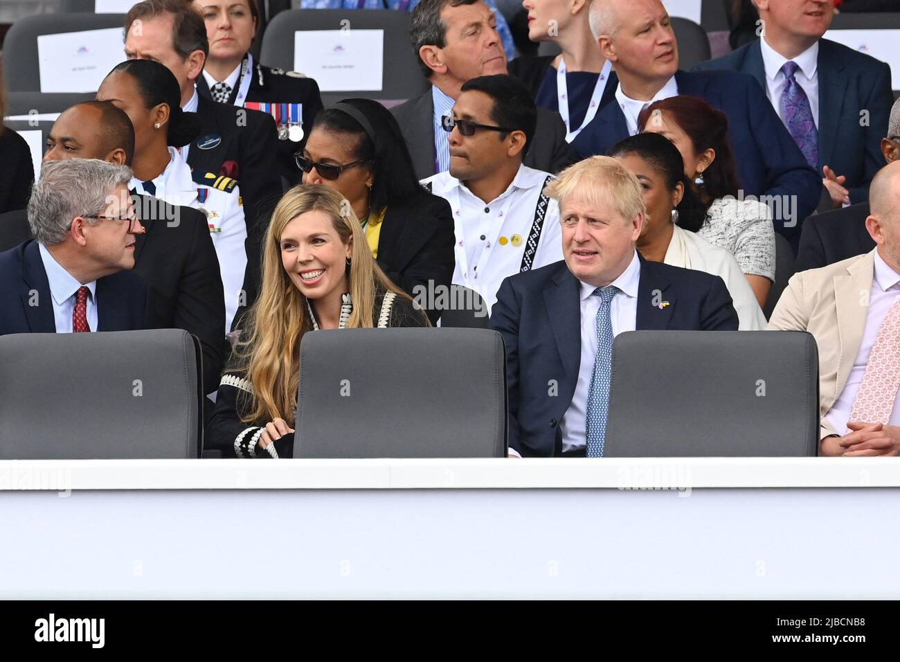 EDITORIAL USE ONLY Carrie Johnson and Prime Minister Boris Johnson