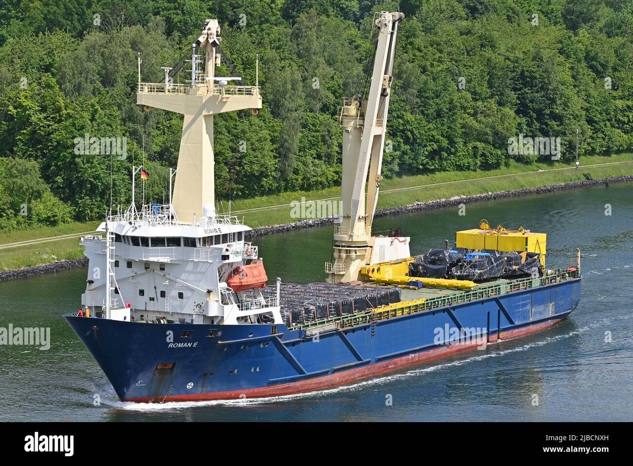 Heavy Load Carrier ROMAN E passing the KIel Canal Stock Photo - Alamy