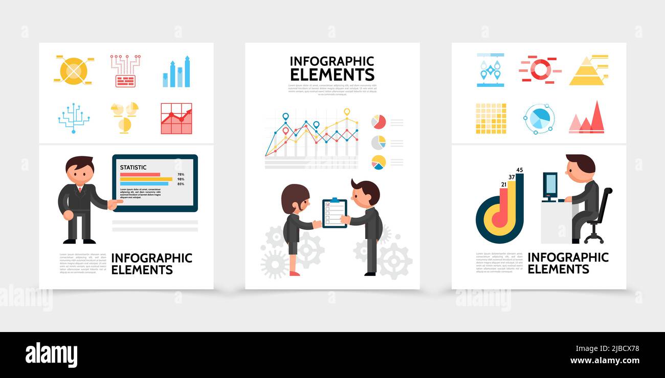 Woman holding tablet with charts Stock Vector Images - Alamy