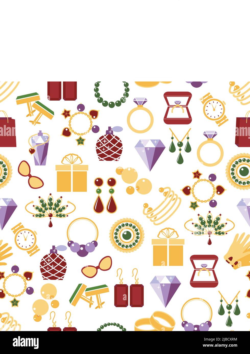 Jewelry seamless pattern background. Fashion luxury, precious and gem ...