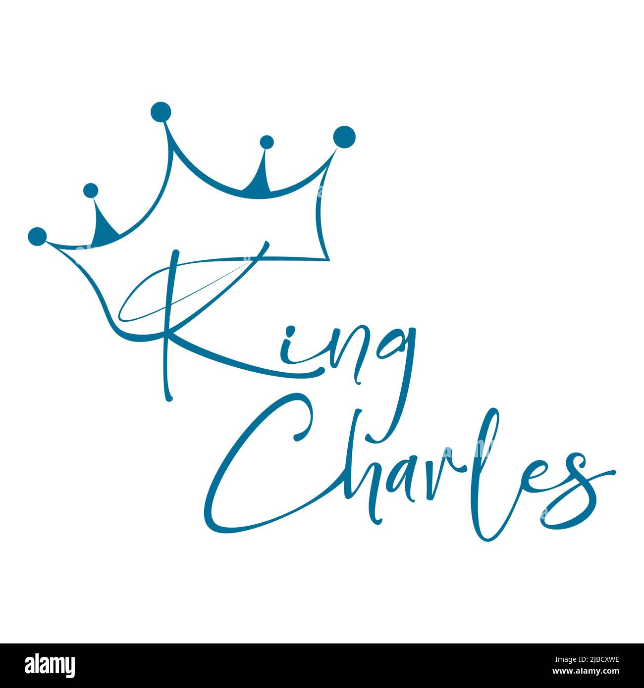 King Charles III Coronation - Prince Charles of Wales becomes King of England Stock Vector