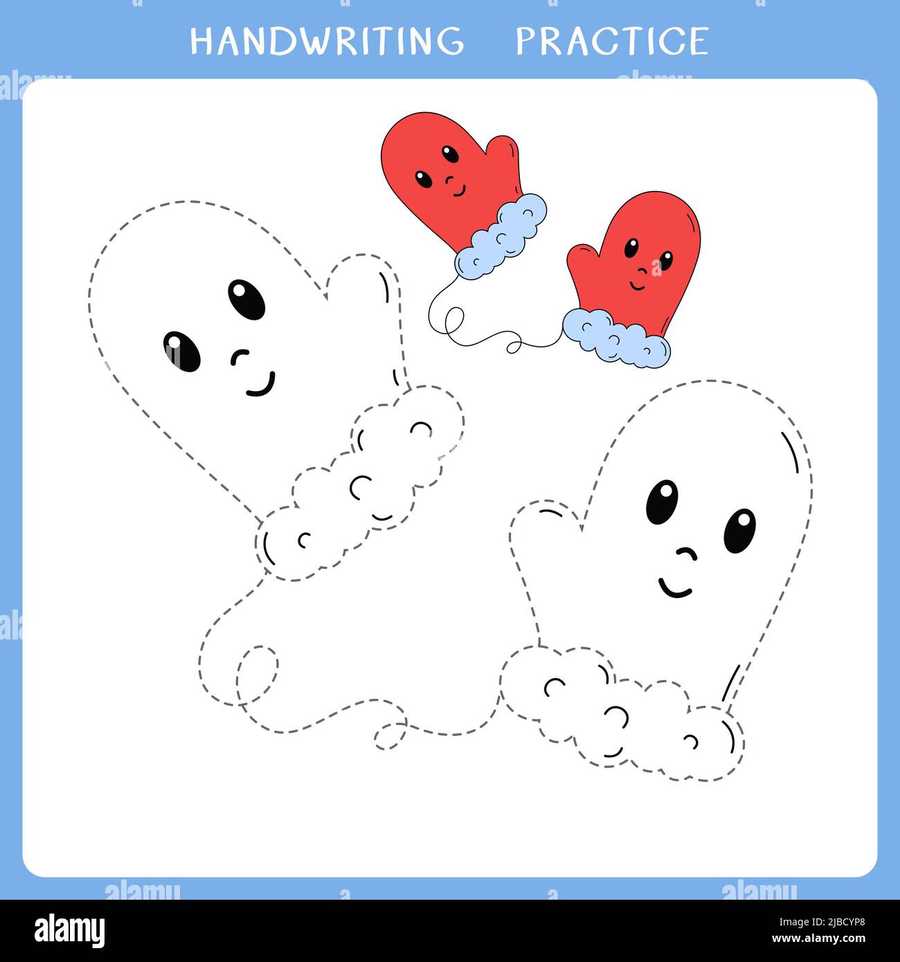 Handwriting practice sheet Stock Photo - Alamy