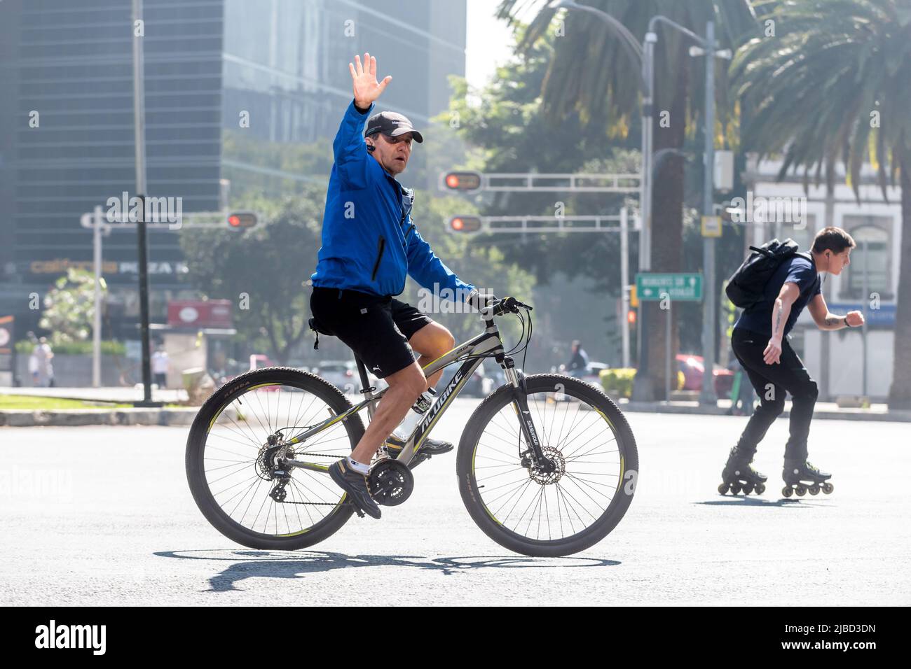 Mexico City, January 20th 2019: The weekly Sunday bike ride on Paseo de ...