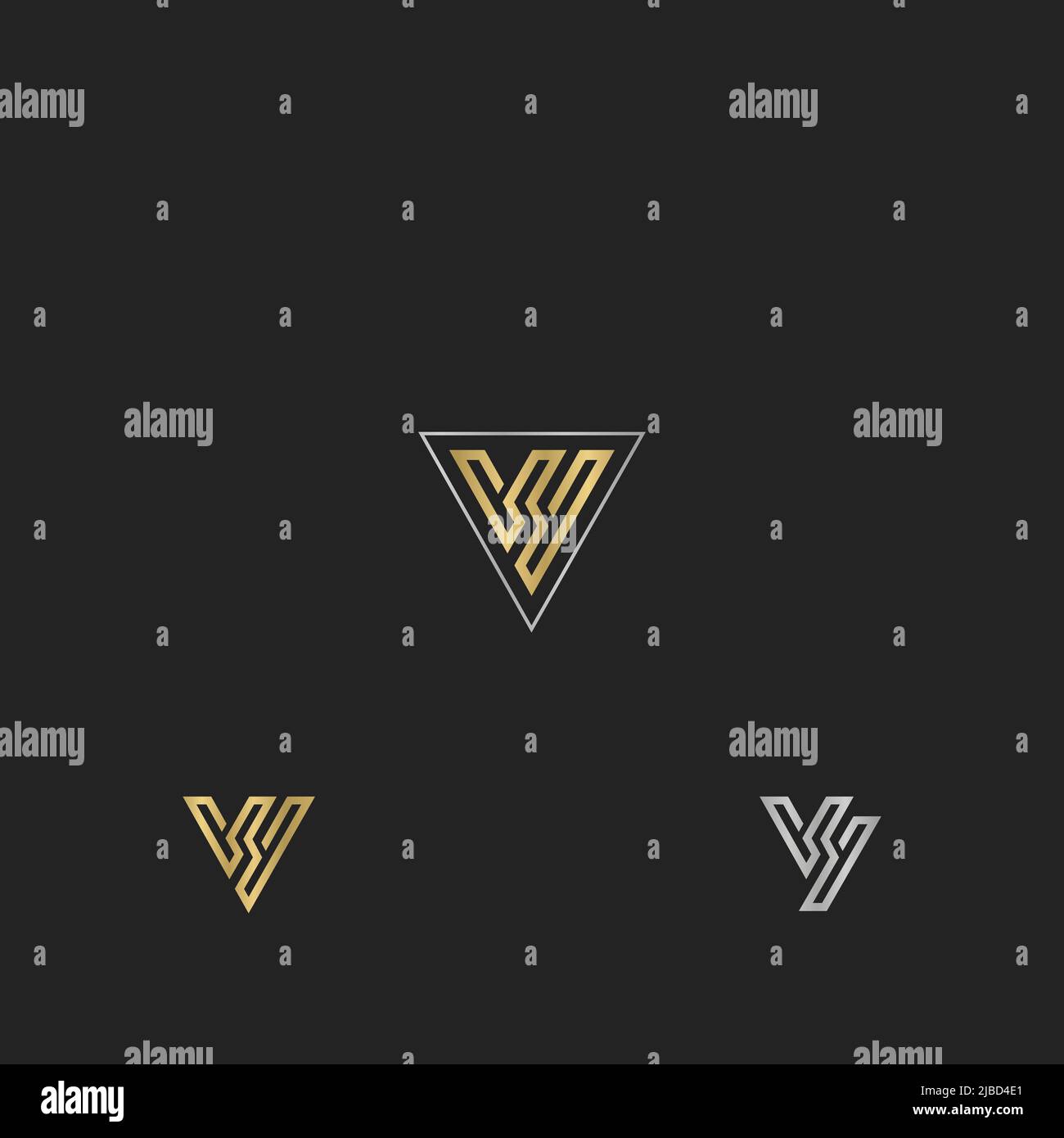 Alphabet Initials logo VY, YV, V and Y Stock Vector