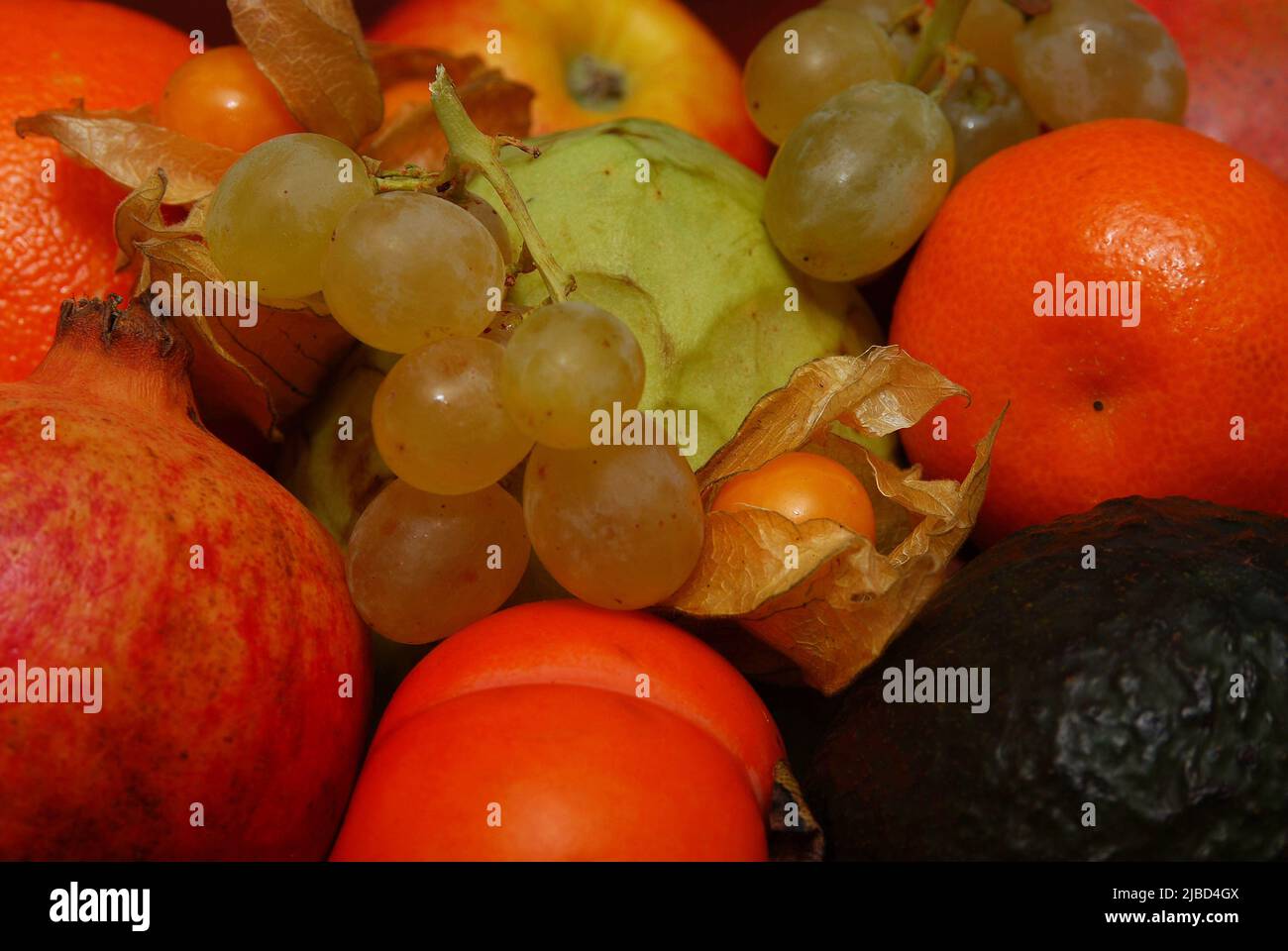 Selection of fresh seasonal fruits Stock Photo