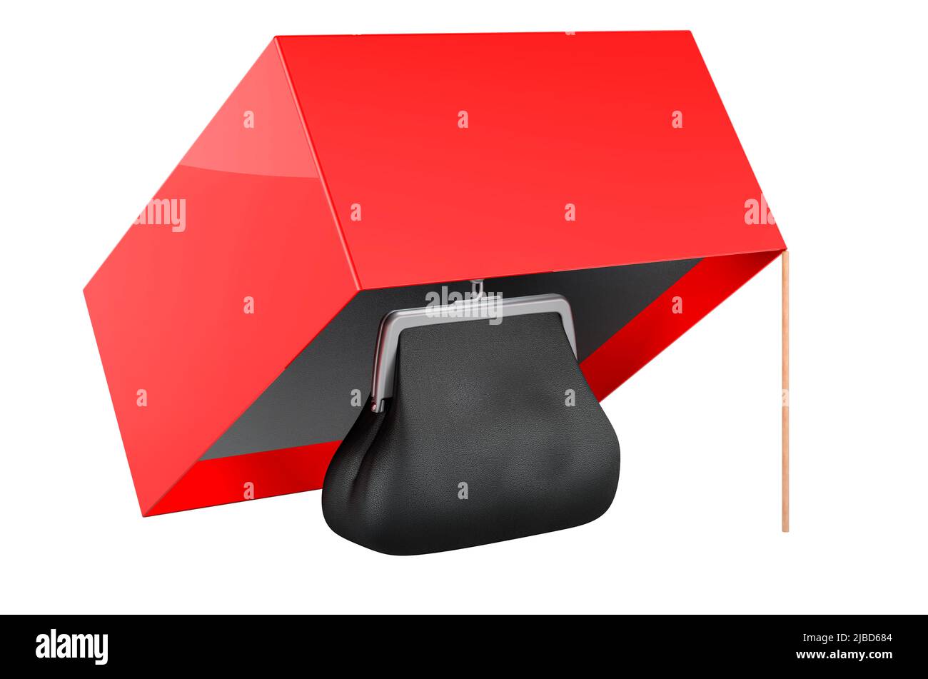 Trap with purse, 3D rendering isolated on white background Stock Photo ...