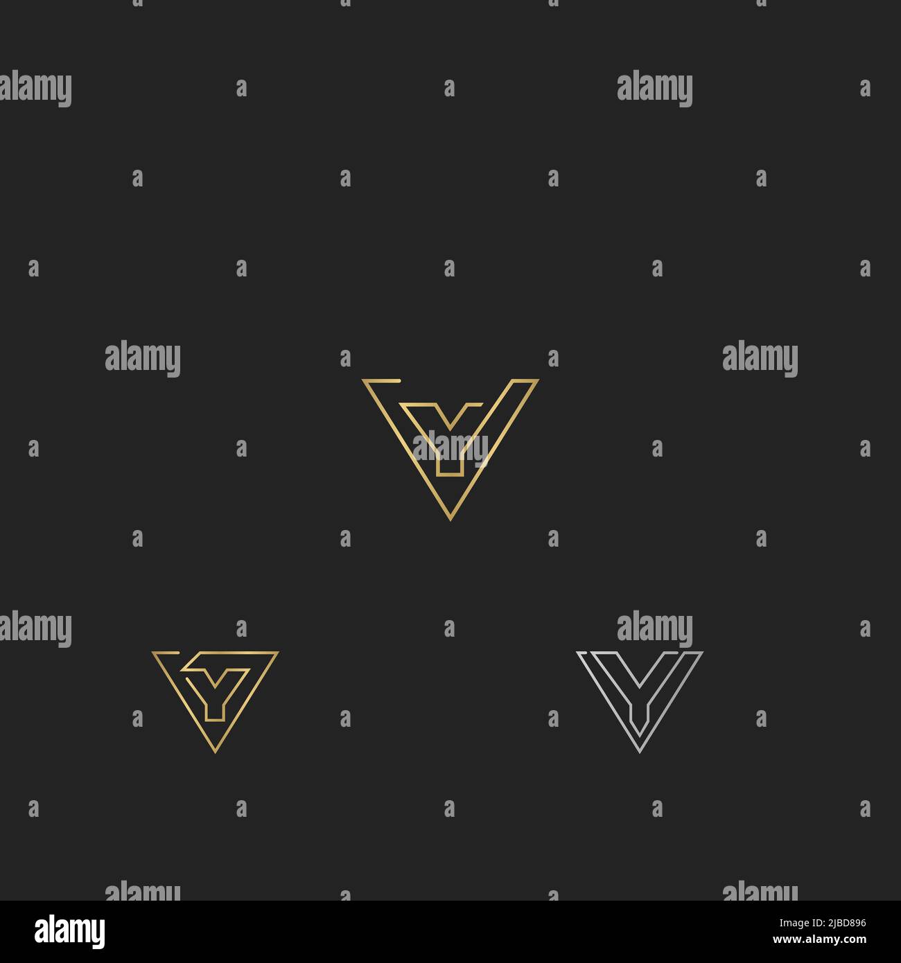 Alphabet Initials logo VY, YV, V and Y Stock Vector