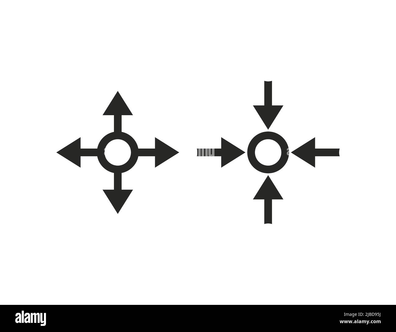 Arrow, four way, direction icon. Vector illustration. Stock Vector