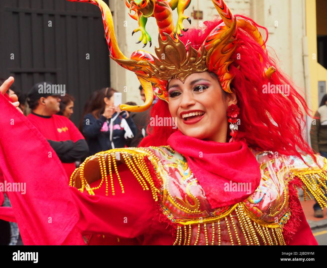 Shedevil performing an Andean traditional dance from Puno. The
