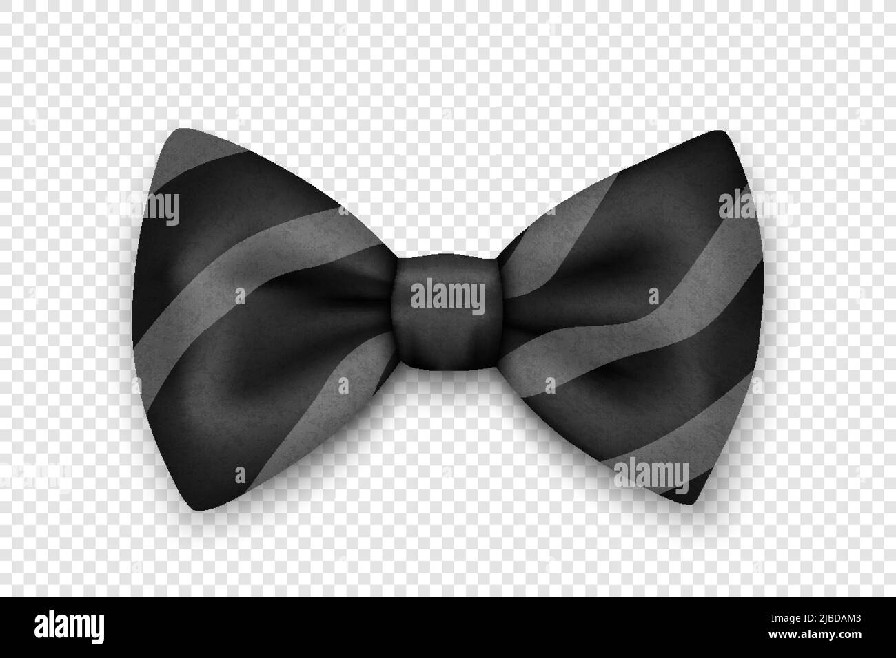 Vector 3d Realistic Black Striped Textured Bow Tie Icon Closeup ...