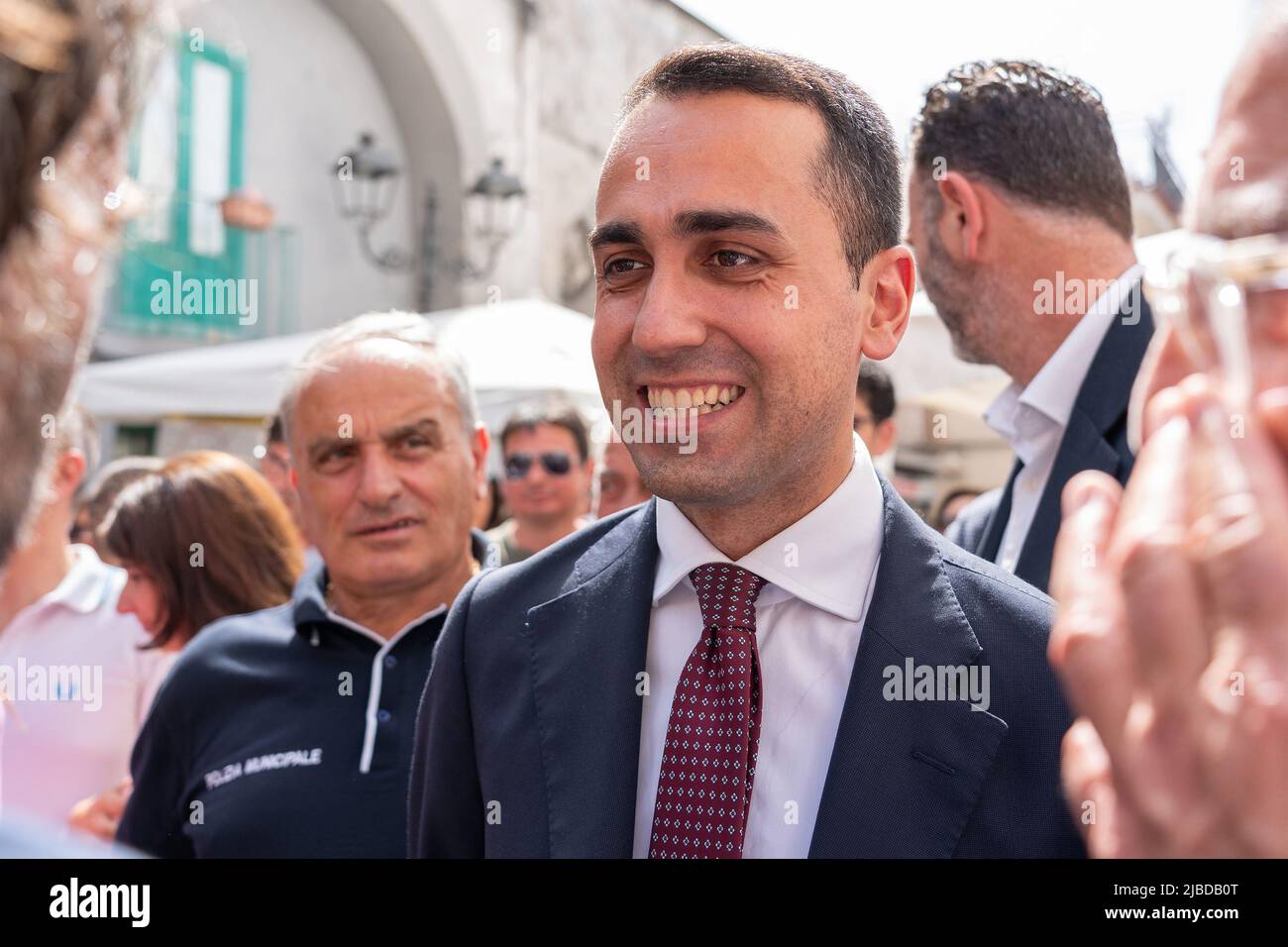Somma Vesuviana, Naples, Italy. 05th June, 2022. Luigi Di Maio, Minister of Foreign Affairs and International Cooperation, visits Somma Vesuviana on 5 June 2022 on the occasion of the local elections. Credit: Independent Photo Agency/Alamy Live News Stock Photo
