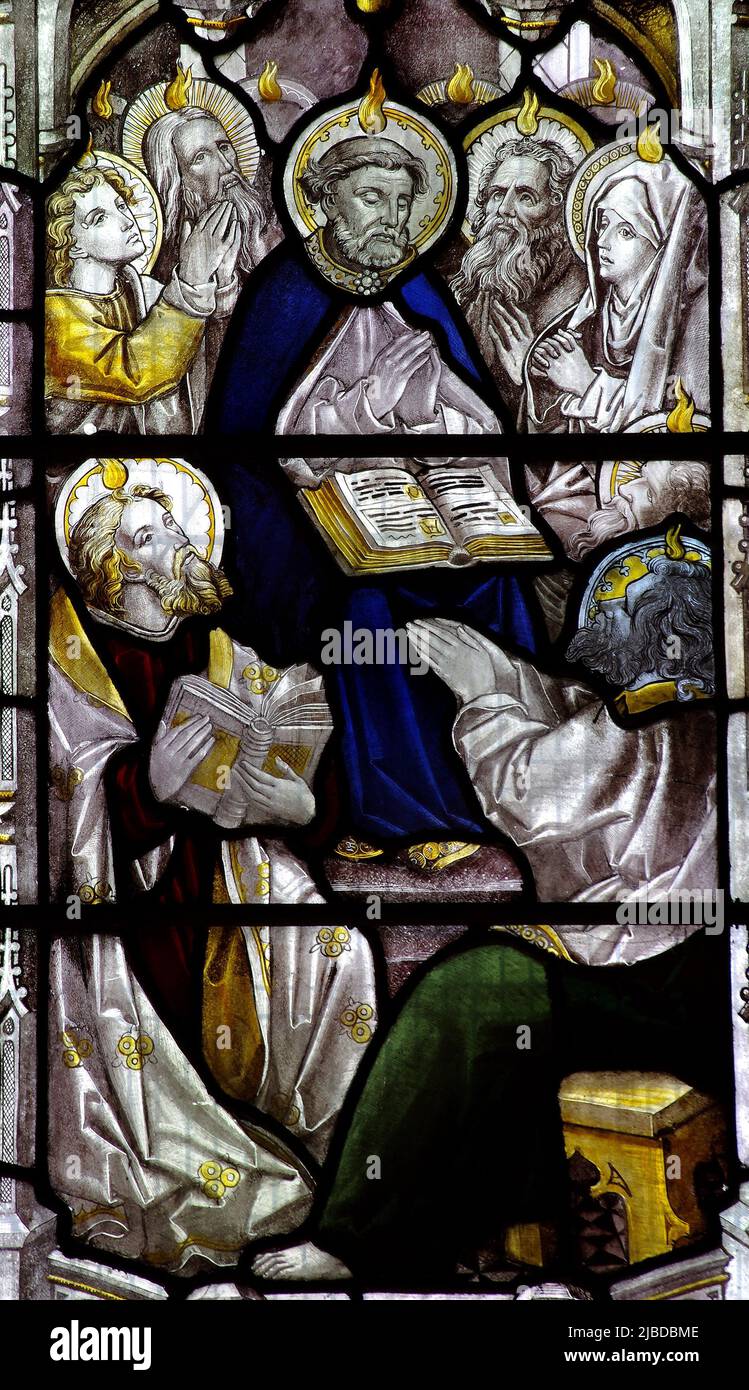 Adam and Eve in stained glass Stock Photo - Alamy