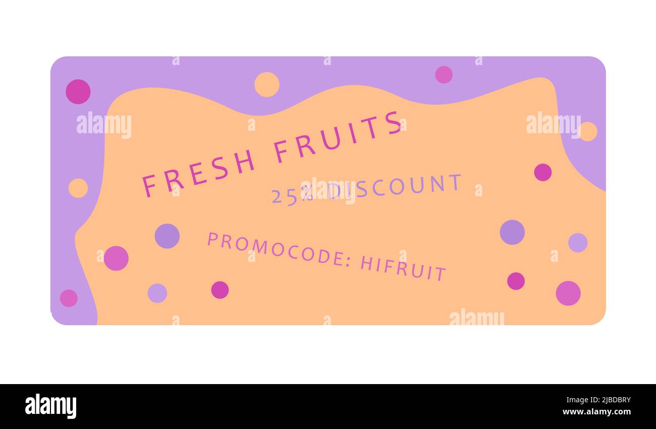 Colorful banner for fruit store, template Stock Vector