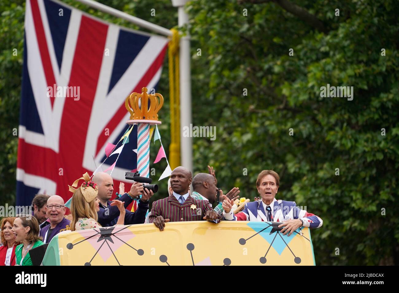 Participants during the Platinum Jubilee Pageant in front of Buckingham