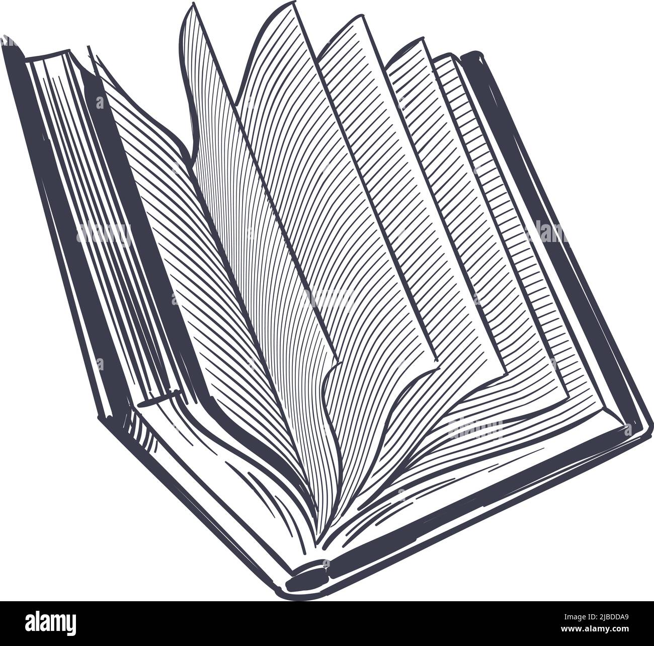 open book hand drawn sketch Stock Vector Image & Art - Alamy
