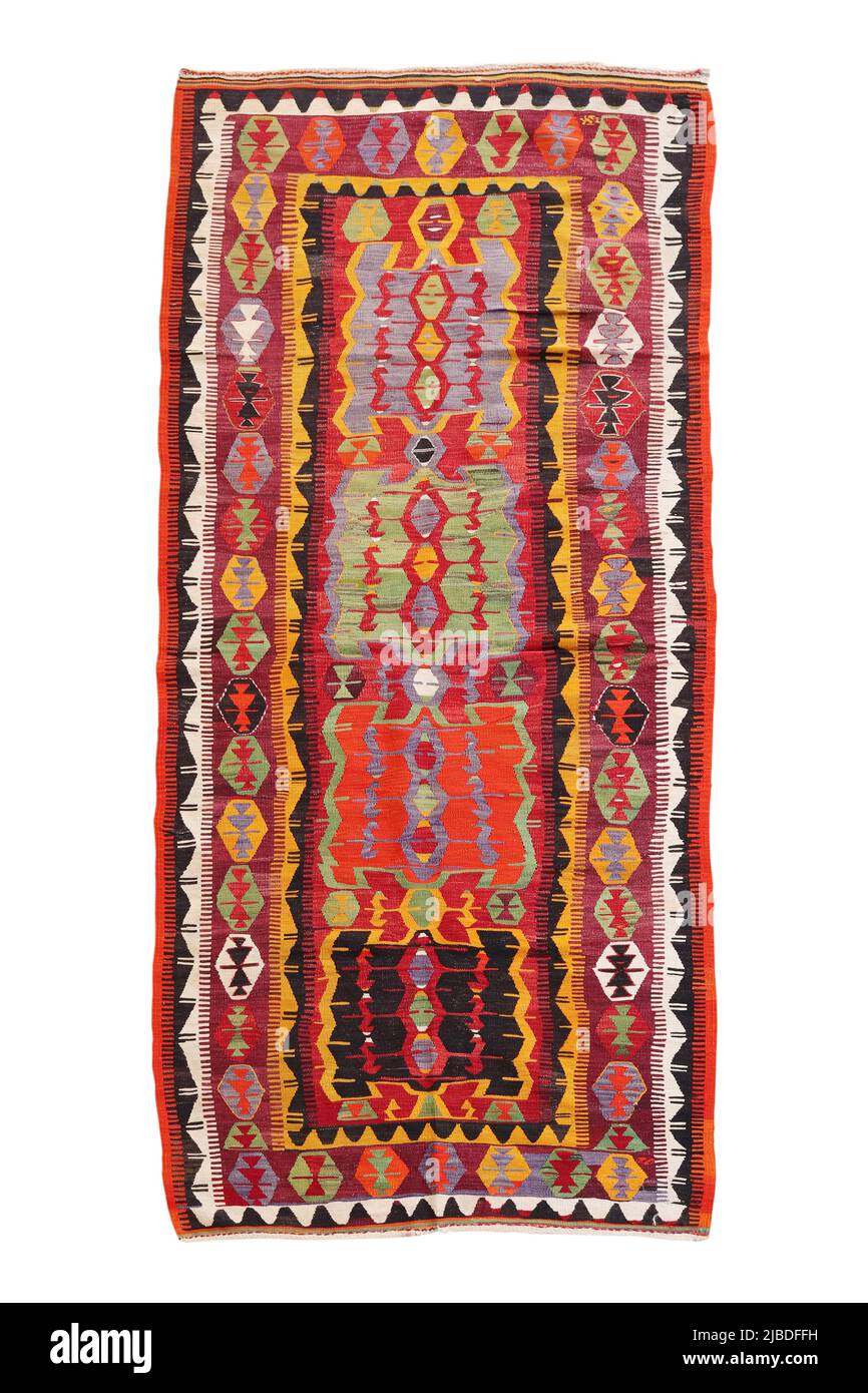 wool woven old antique Turkish rug Stock Photo - Alamy
