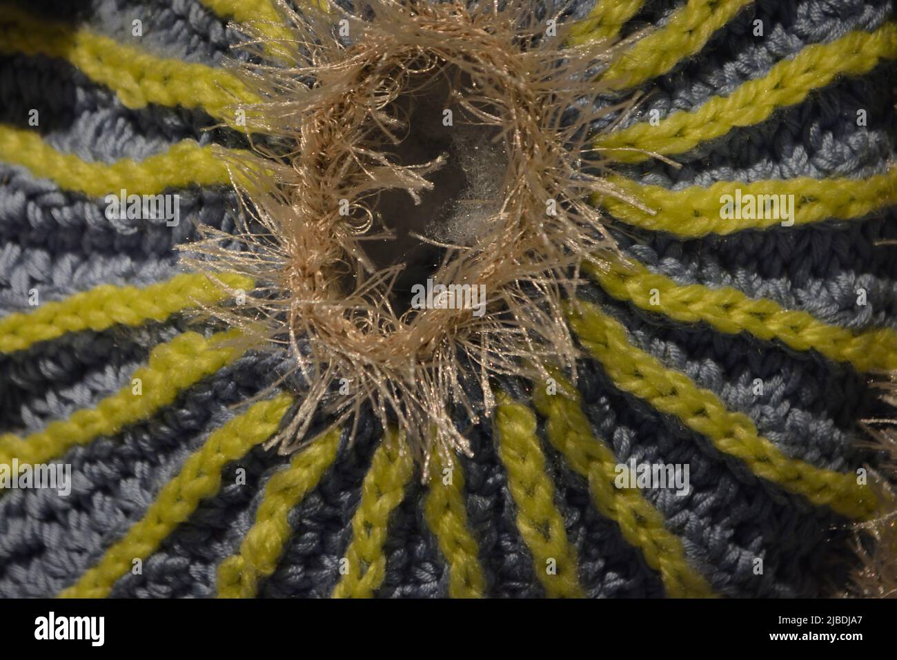 Crocheted patterns in forms of Corals in various colours Stock Photo
