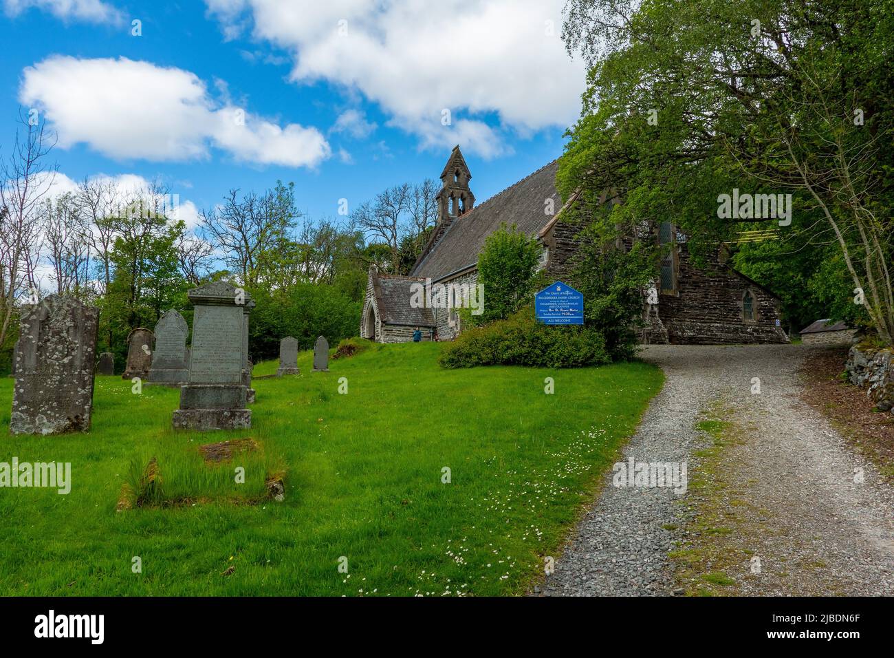 Balquhidder Church and Graveyard, Balquhidder, Scotland, UK Stock Photo