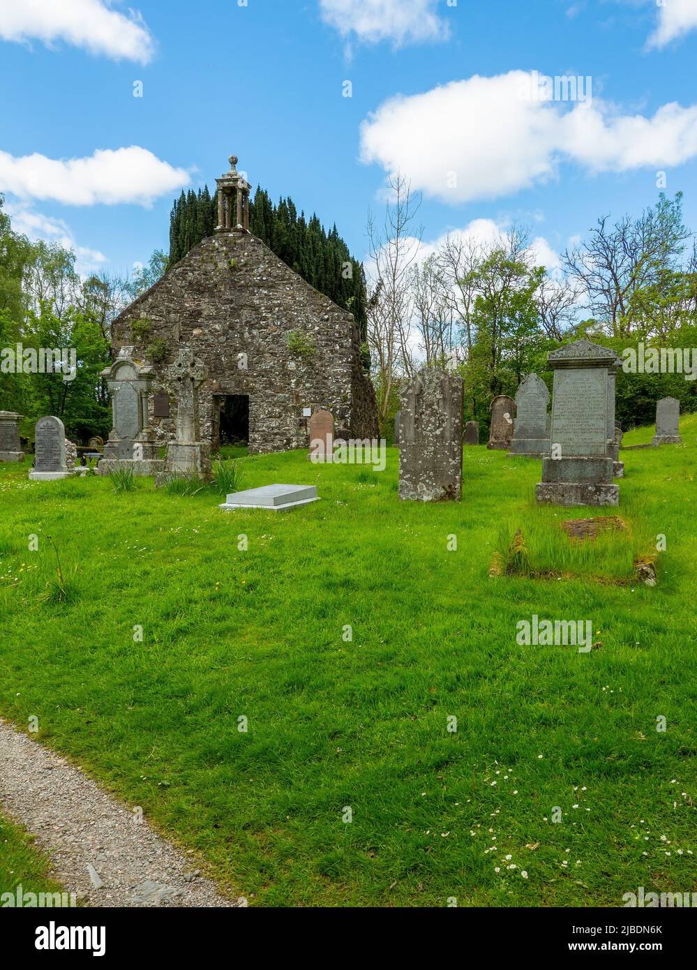 Balquider Church and Graveyard, Balquider, Scotland, UK Stock Photo