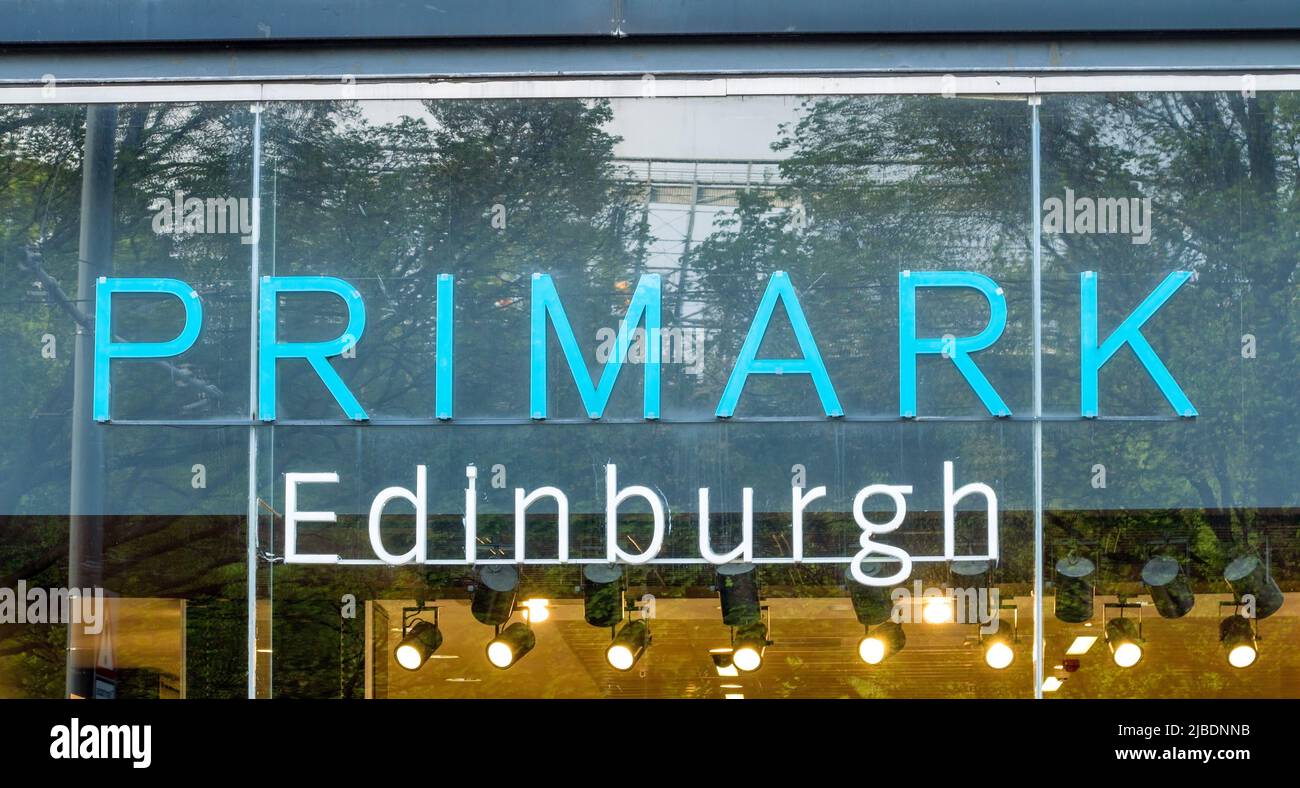 Primark for clothing  for all genders, Edinburgh, Scotland, UK Stock Photo