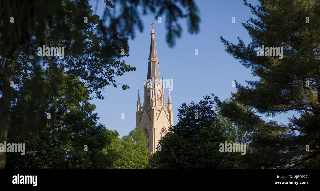 South Bend, Indiana - May 25, 2022: University of Notre Dame Fighting Irish college campus Stock Photo