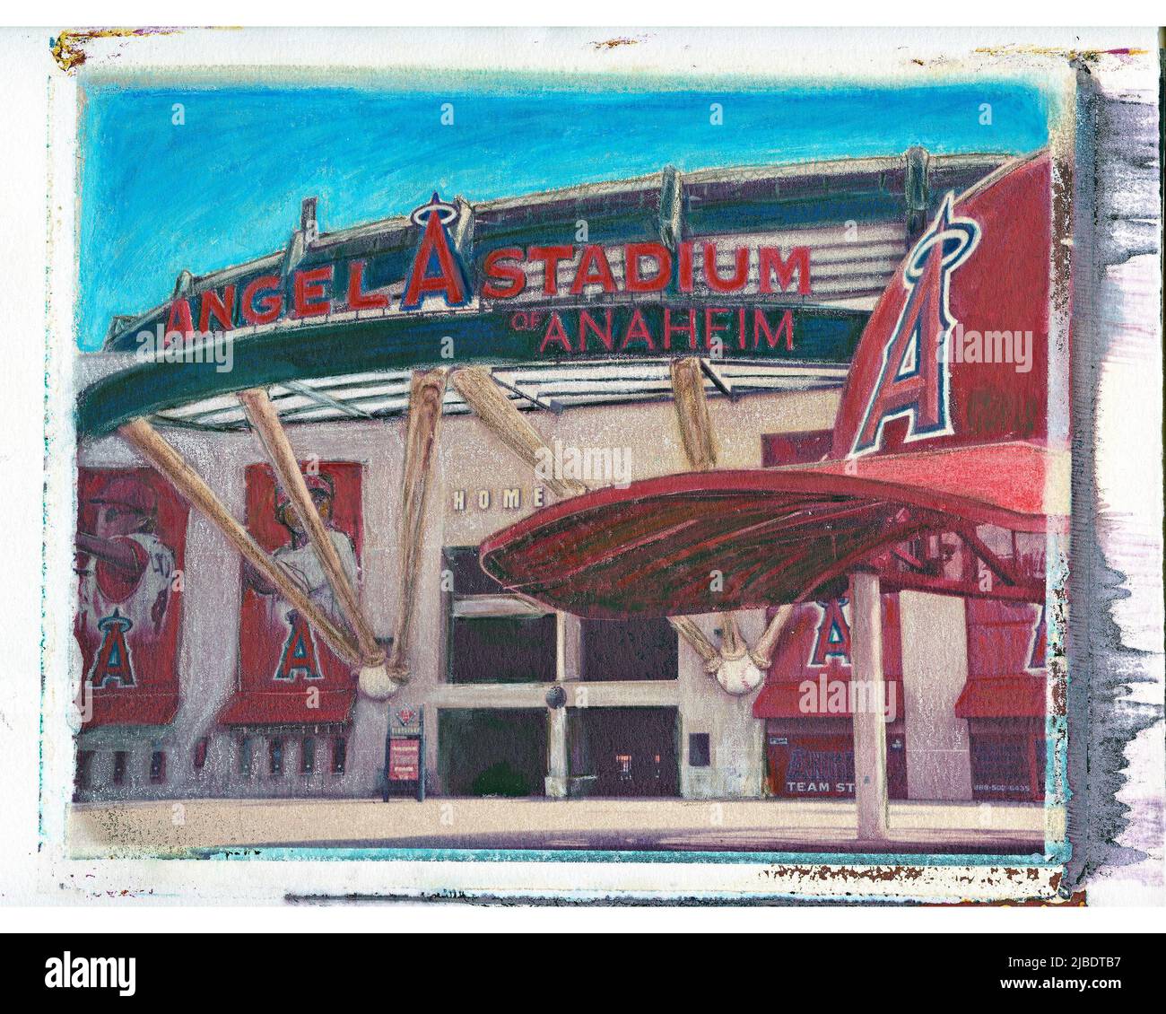 MLB Anaheim Angels Stadium Stock Photo