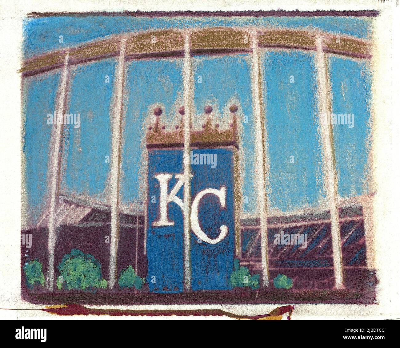 MLB KC Royals Kauffman Stadium Stock Photo