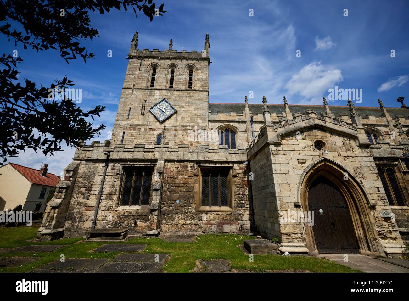 St Laurence Priory, Snaith near Goole, East Yorkshire, England UK in the village of Snaith Market Place Stock Photo