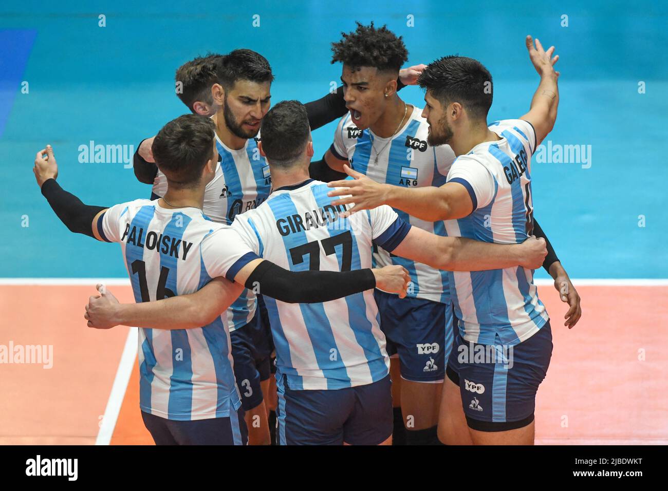 Matías Giraudo, Joaquín Gallego, Manuel Armoa, Luciano Palonsky (ARG). Argentina vs. Netherlands. Exhibition game, Buenos Aires. Stock Photo