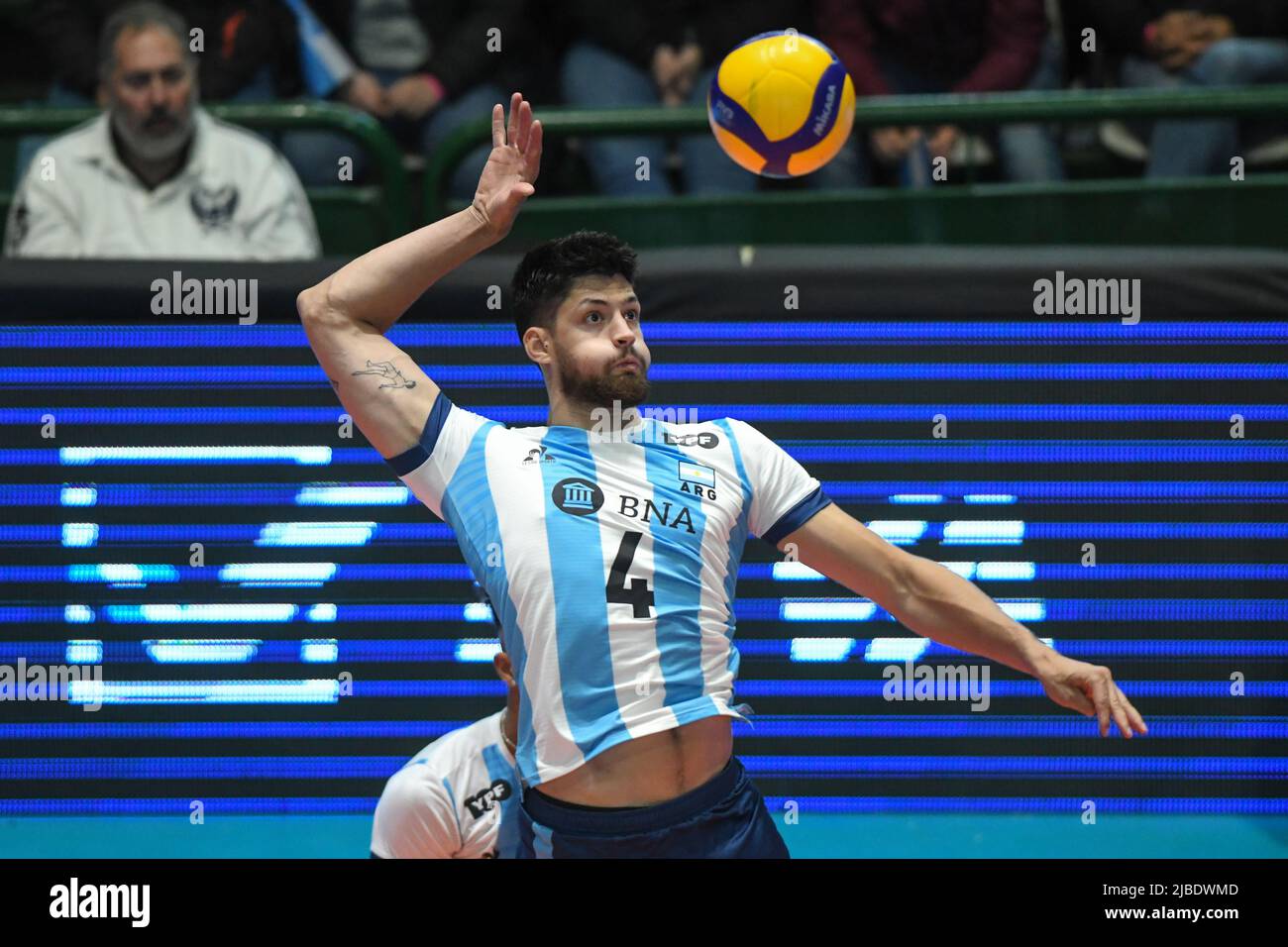 Joaquin Gallego (Argentina) vs. Netherlands. Exhibition game, Buenos Aires. Stock Photo