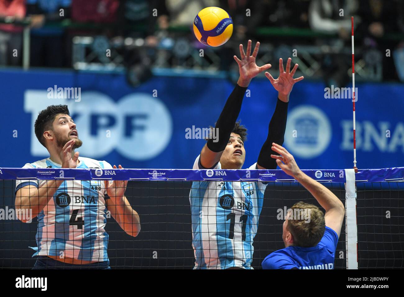 Joaquin Gallego, Manuel Armoa (Argentina) vs. Netherlands. Exhibition game, Buenos Aires. Stock Photo