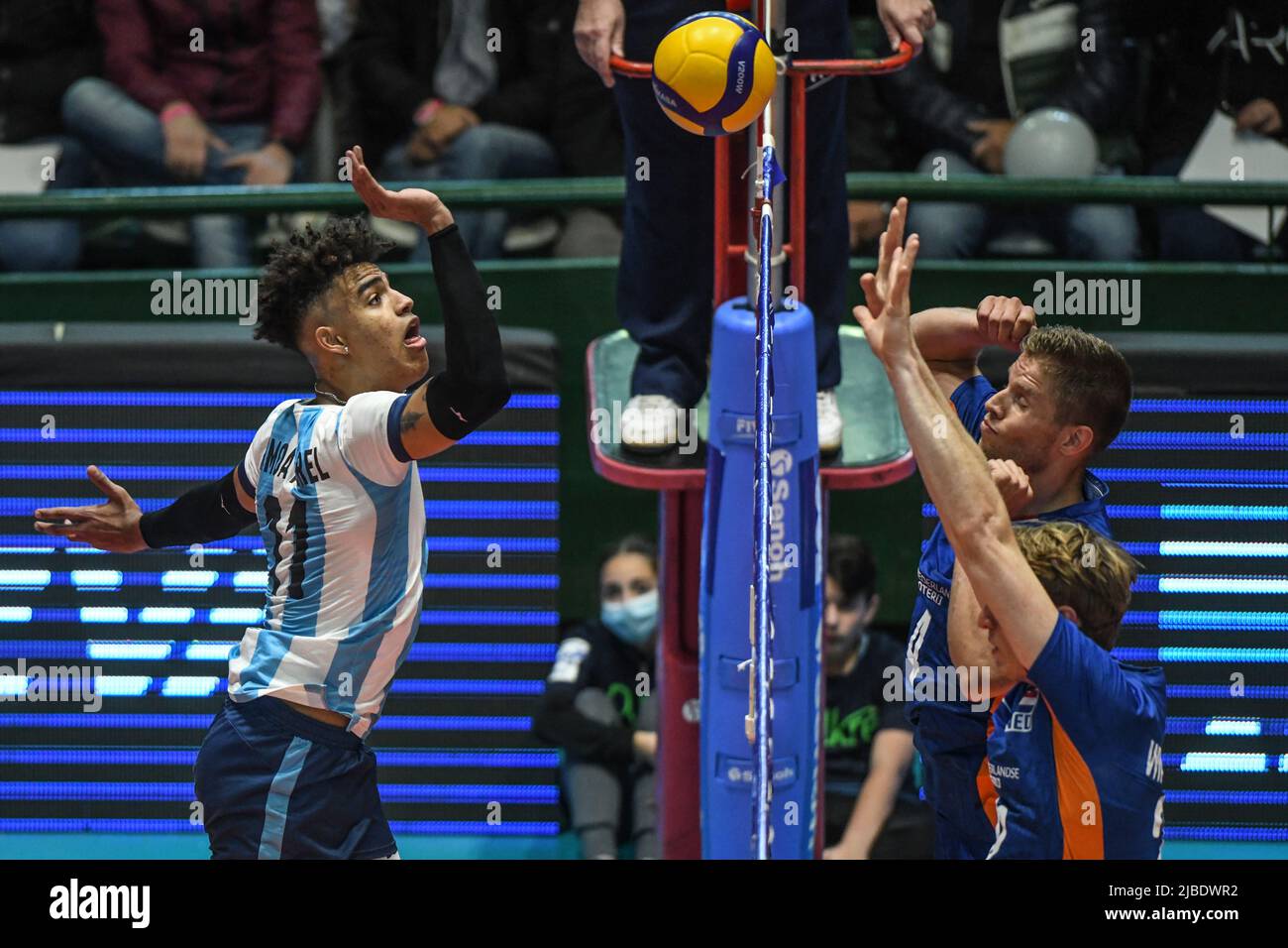 Manuel Armoa (Argentina) vs. Netherlands. Exhibition game, Buenos Aires. Stock Photo