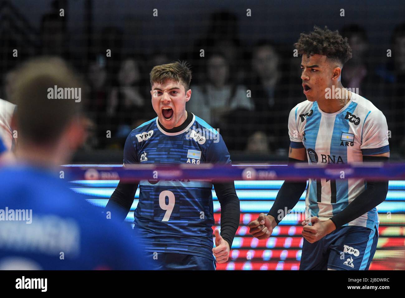 Santiago Danani and Manuel Armoa (Argentina) vs. Netherlands. Exhibition game, Buenos Aires. Stock Photo