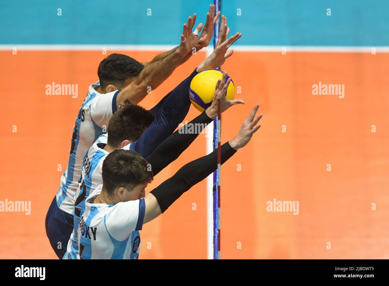 Argentina National Volleyball Team: Nicolás Zerba, Luciano Palonsky Stock Photo