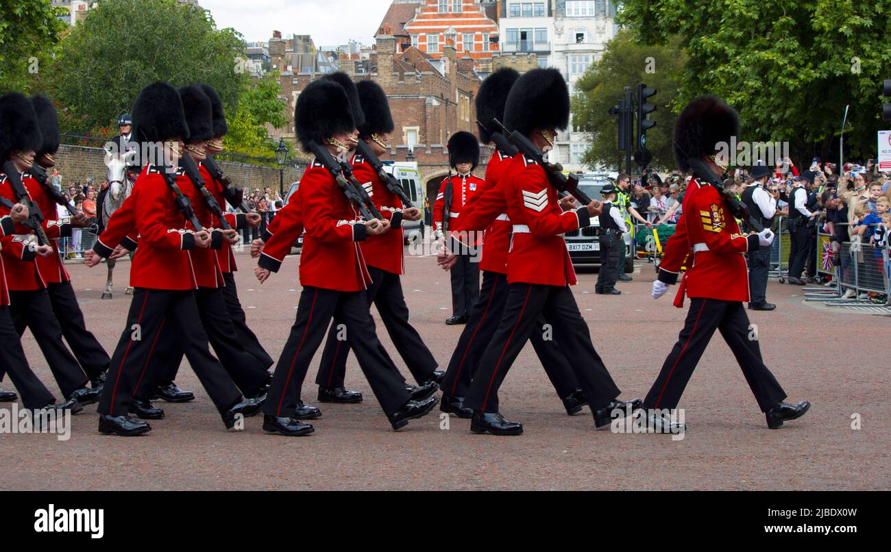 The Queen's Platinum Jubilee Trooping The Colour Color The Mall London Stock Photo