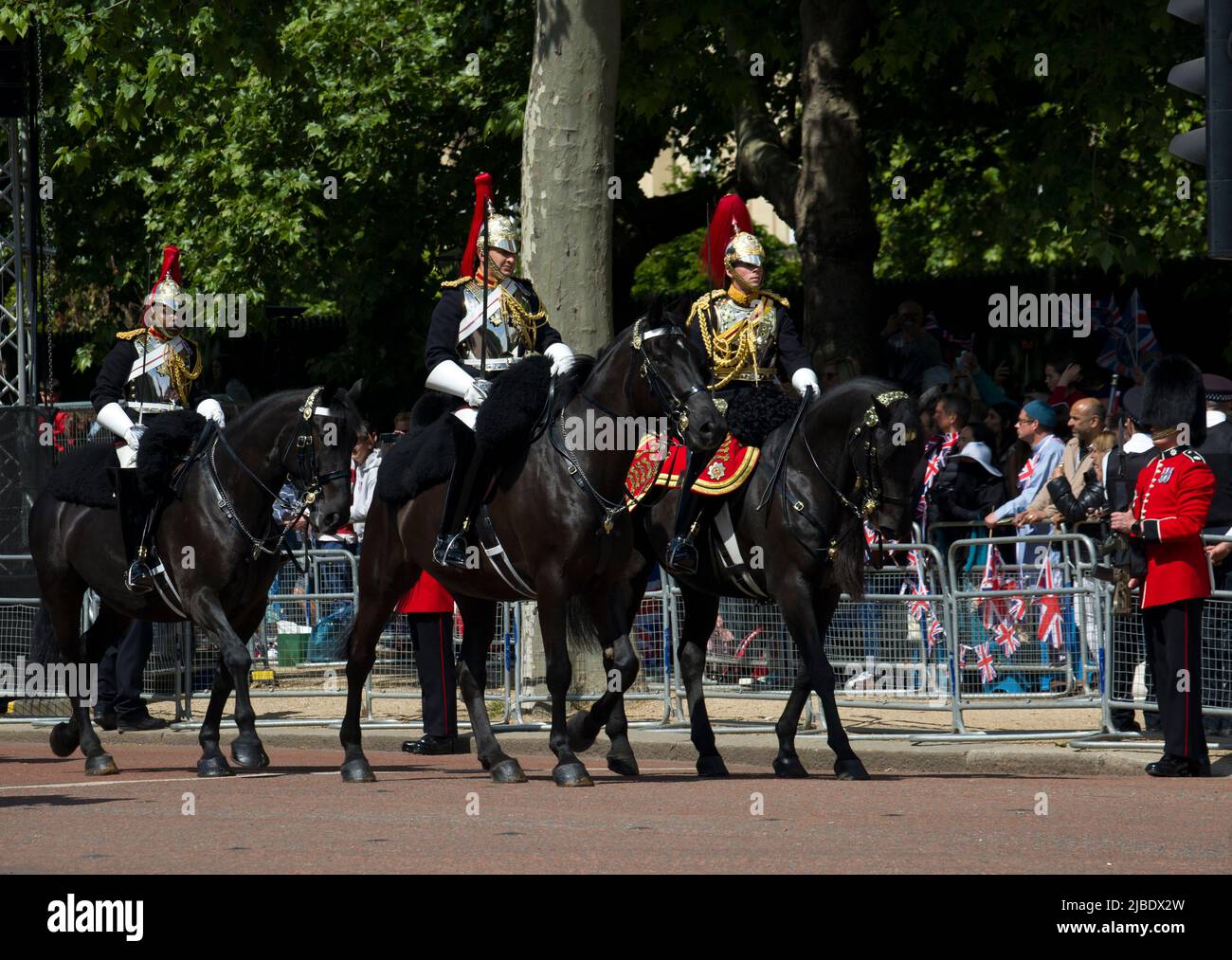 Blues and Royals The Queen's Platinum Jubilee Trooping The Colour Color The Mall London Stock Photo