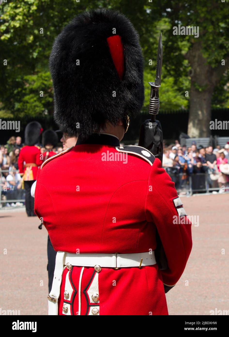 Guardsmen The Queen's Platinum Jubilee Trooping The Colour Color The Mall London Stock Photo