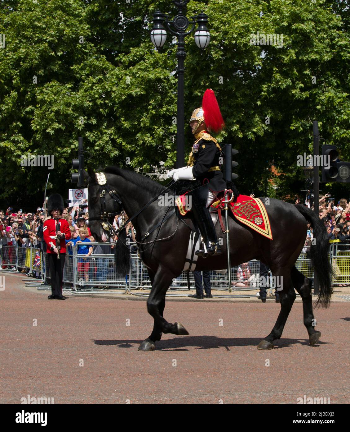 The Queen's Platinum Jubilee Trooping The Colour Color The Mall London Stock Photo