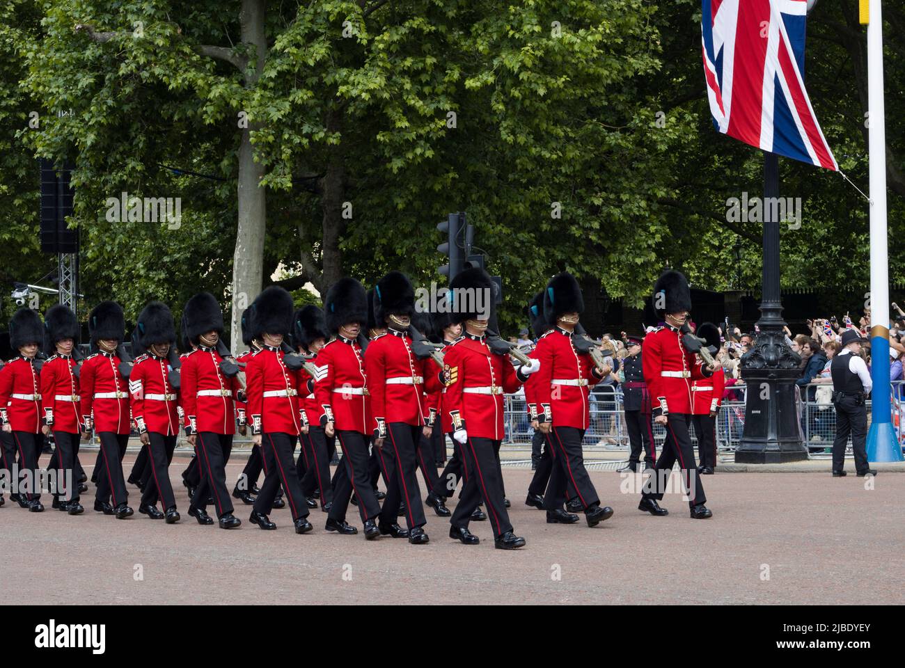 Guards Marching The Queen's Platinum Jubilee Trooping The Colour Color ...