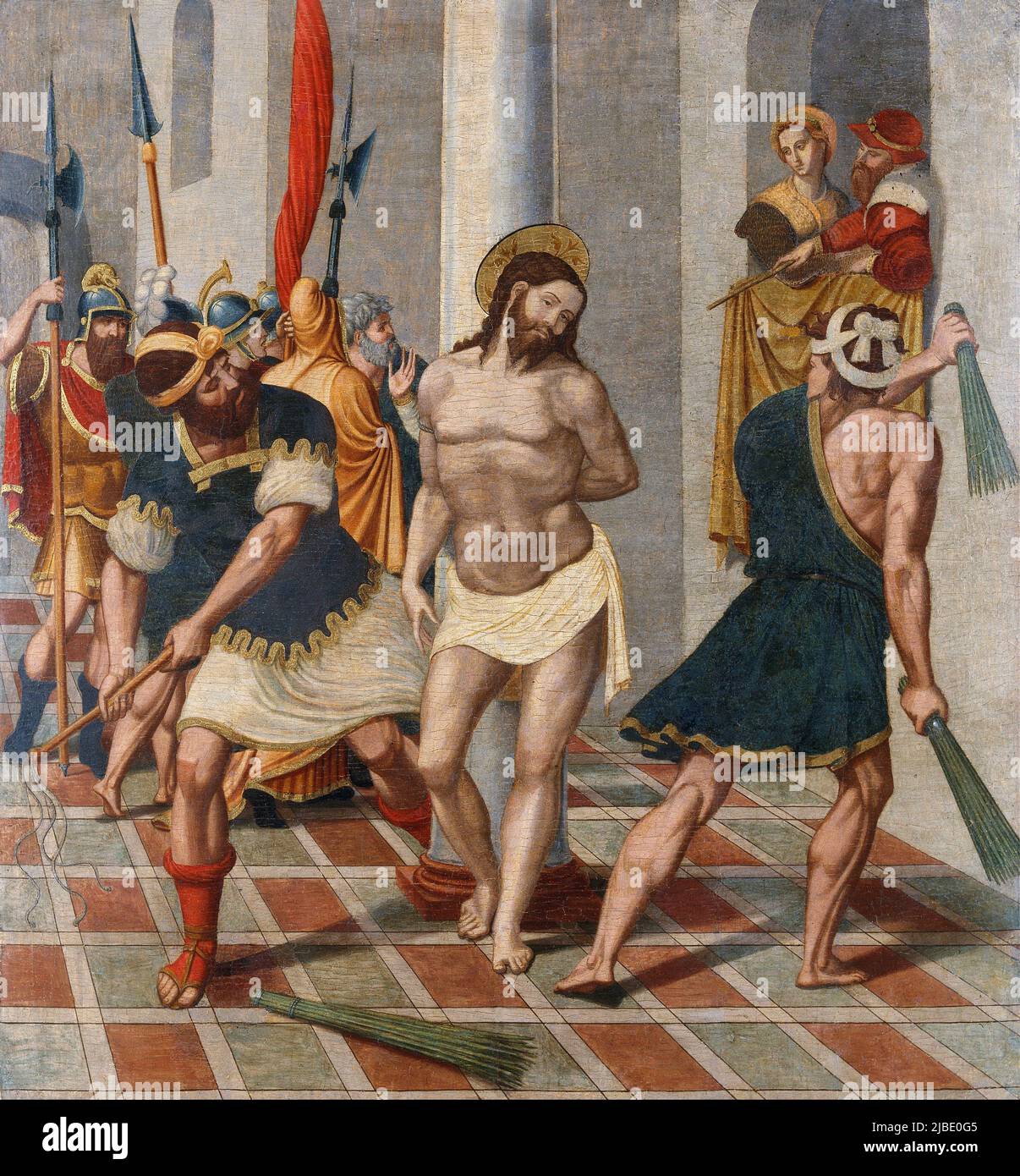 Flagellation of Christ by Pere Seraf?? (15061567 Stock Photo Alamy