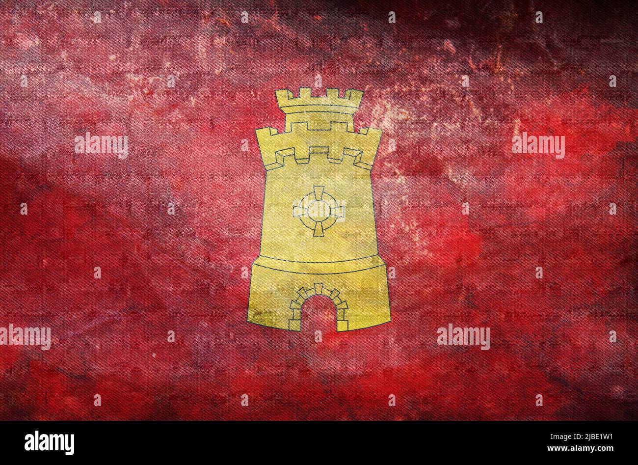 Top view of flag Middelburg, Netherlands. retro flag with grunge