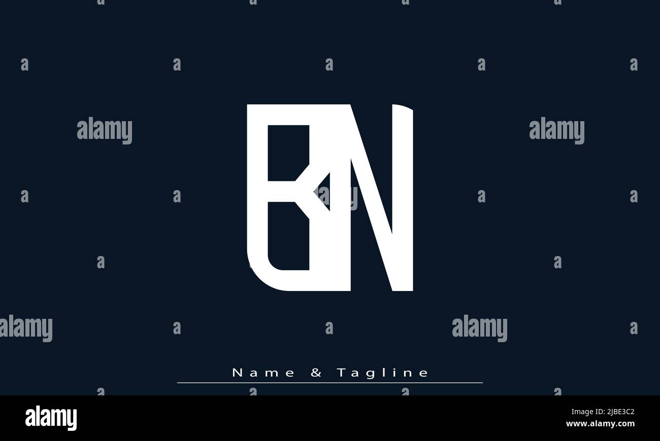 Alphabet letters Initials Monogram logo BN, NB Stock Vector Image & Art