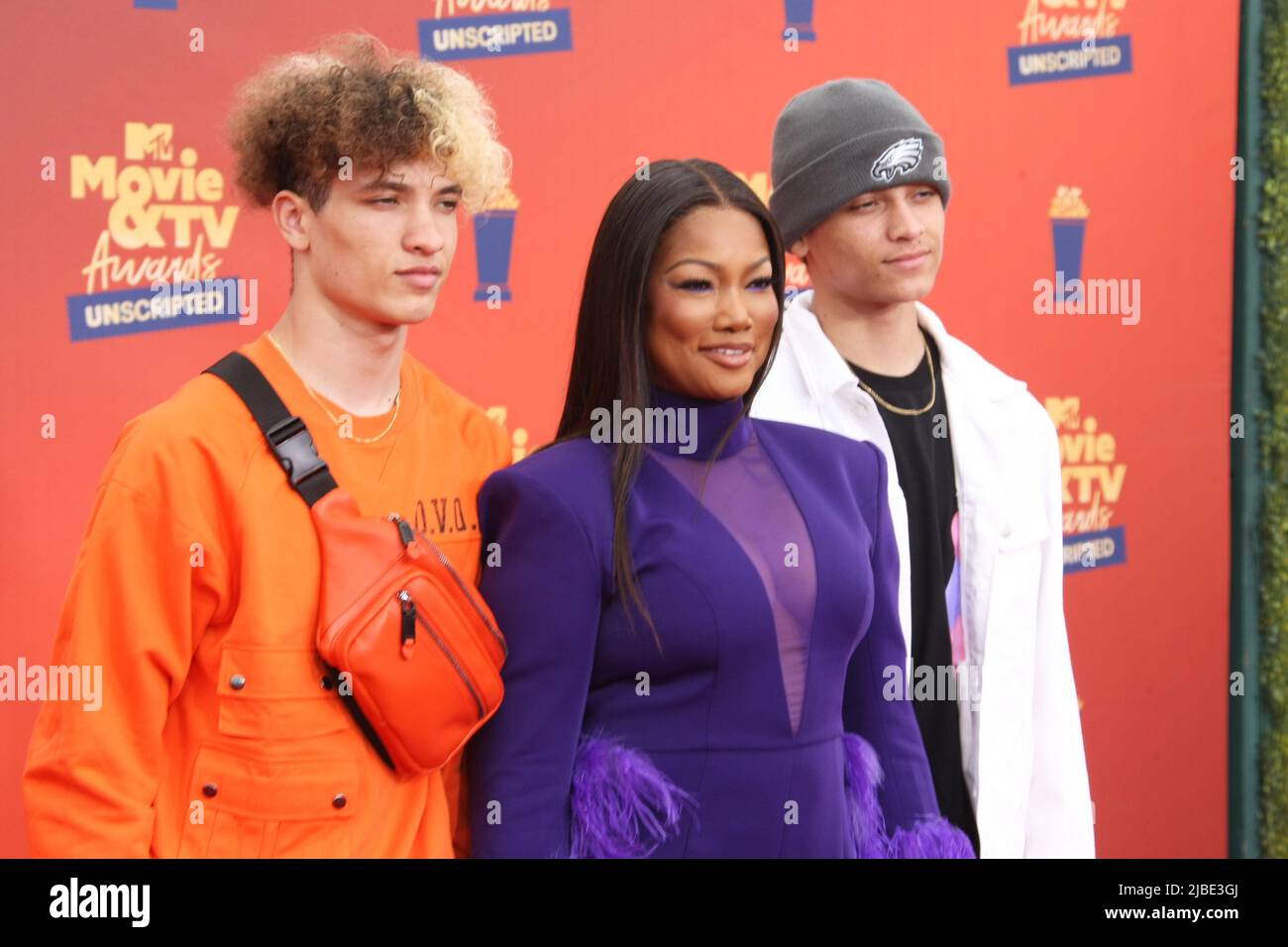 Jaid Nilon, Garcelle Beauvais, Jax Nilon attends the 2022 MTV MOVIE