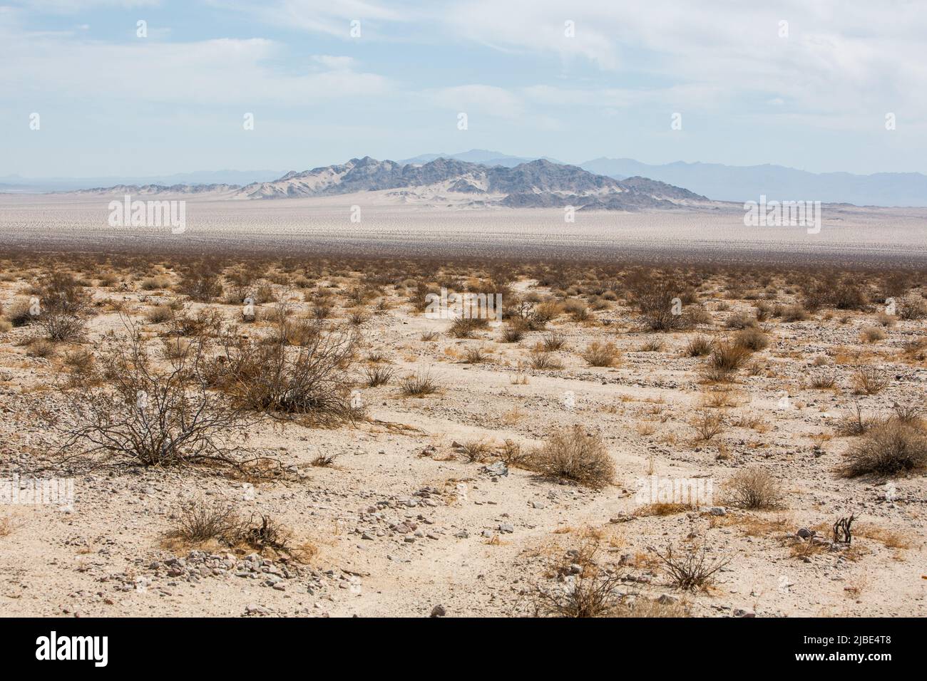 death valley arid landscape in midday sun Stock Photo - Alamy