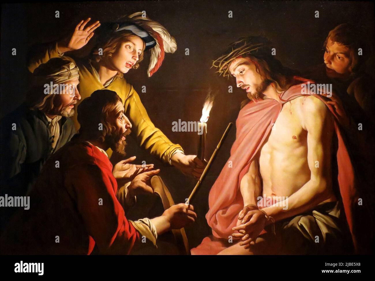Christ Crowned with Thorns by Matthias Stom  (1615–1649) Stock Photo