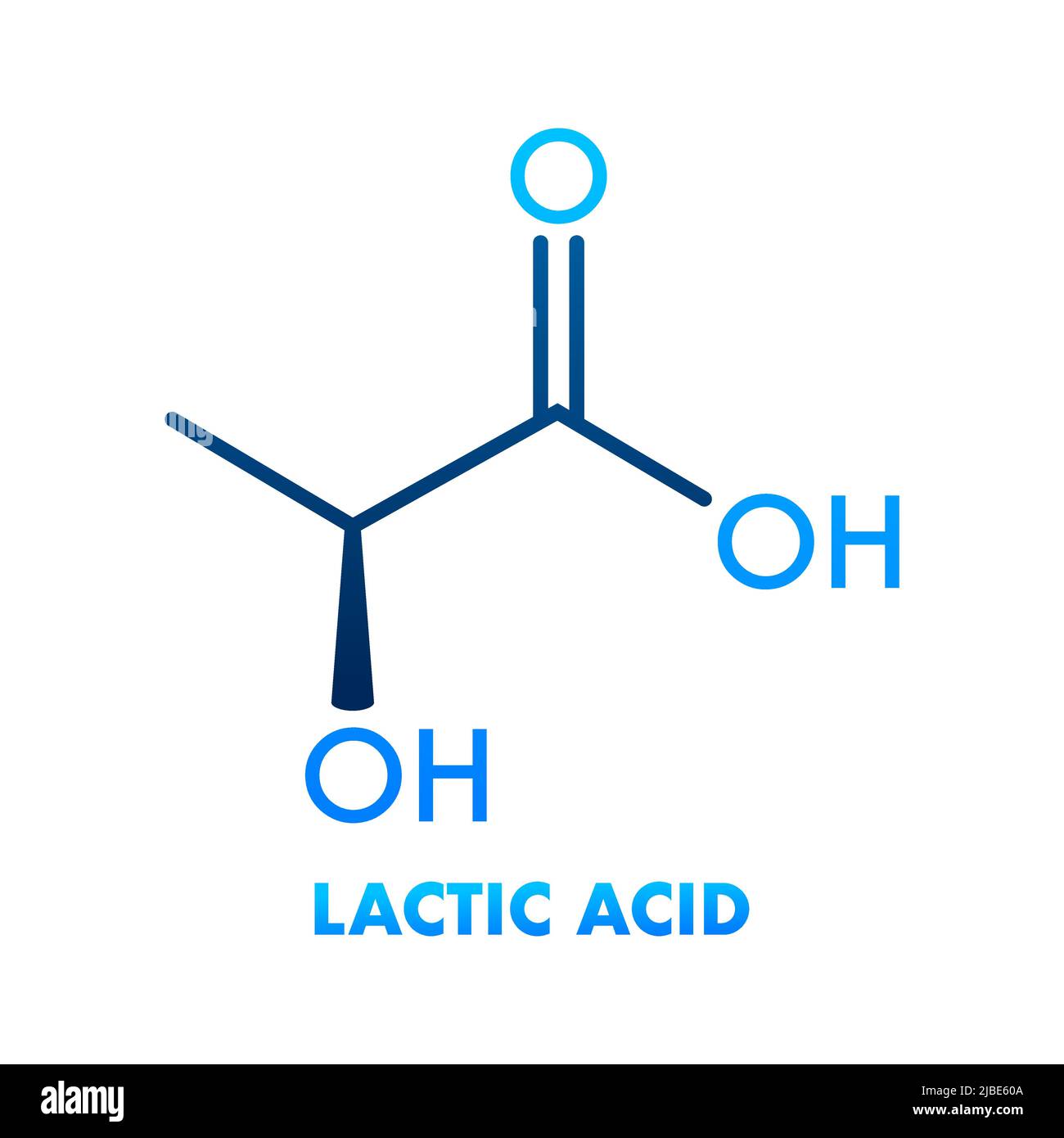 Probiotics bacteria vector design. Icon with lactic acid formula. Stock Vector