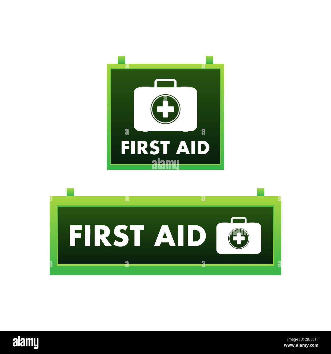 Cartoon icon with red first aid on white background for medical design ...