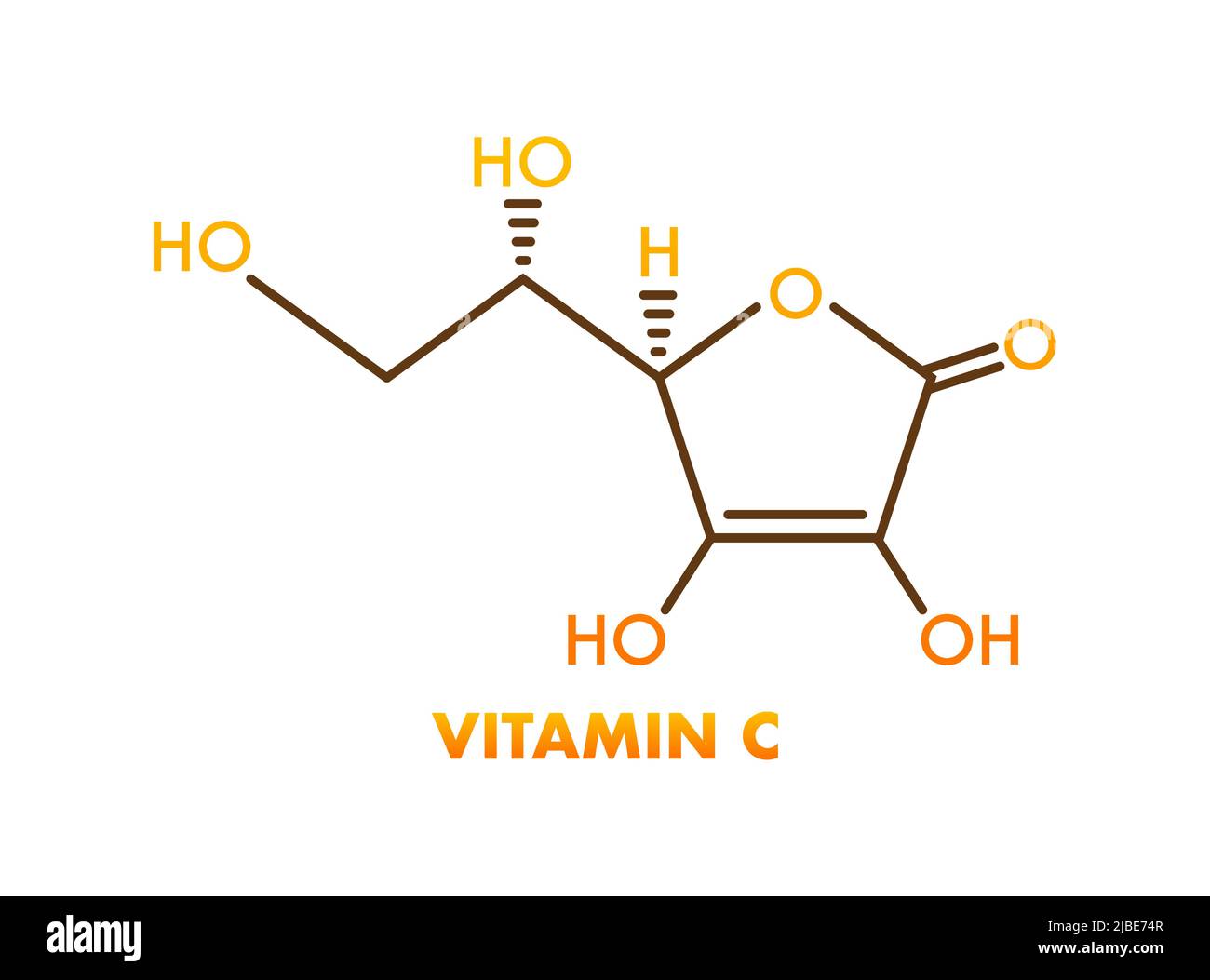 3d vitamin c formula for concept design. Health care concept Stock