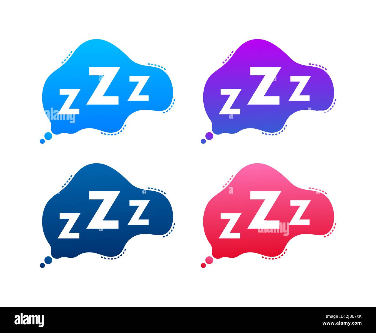 Zzz sign in flat style. Bedtime concept. Flat illustration Stock Vector
