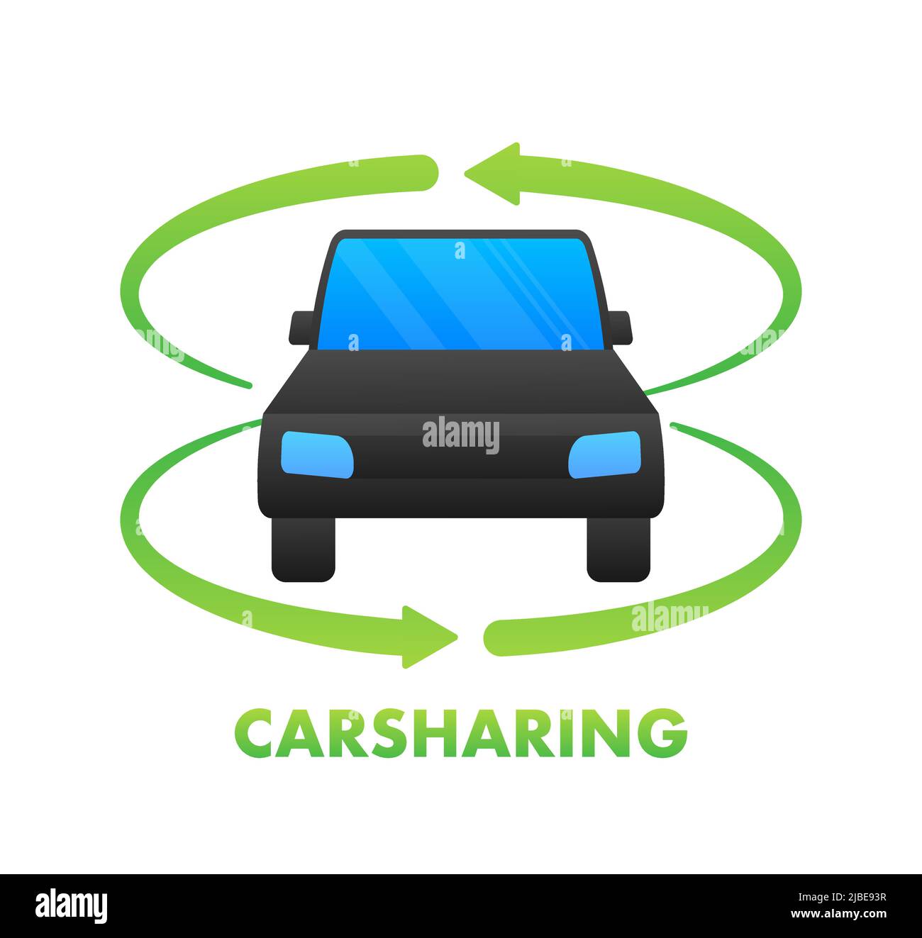 Car sharing concept. Carsharing vector icon on white background. lIllustration for mobile app design. Flat vector illustration Stock Vector